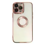 İphone 14 Pro Max Kılıf Slot Silikon - Rose Gold-1