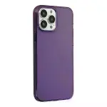 İphone 14 Pro Max Kılıf Pc Sert Şeffaf Kapak - Mor-2