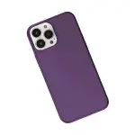 İphone 14 Pro Max Kılıf Pc Sert Şeffaf Kapak - Mor-3