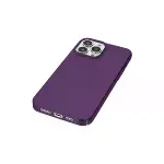 İphone 14 Pro Max Kılıf Pc Sert Şeffaf Kapak - Mor-4