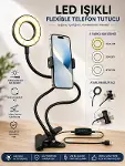 Led Ring Light Youtuber Light Stüdyo Işığı Akrobat Selfie Led Masa Lambası 3 in 1 Set-2