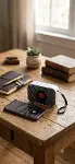 Bluetooth Hoparlör Speaker LED Işıklı USB ve Hafıza Kartı Destekli Telefon Standlı Taşınabilir Tam B-4