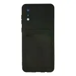 Samsung Galaxy A02 Kılıf Kelvin Kartvizitli Silikon - Siyah-1