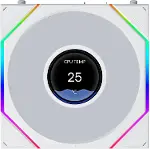 UNI FAN TL LCD FLEX Kablosuz, ARGB ve LCD Ekranlı - Reverse Blade Ters Kanatlı 120mm, Beyaz-3