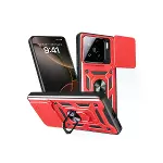 Xiaomi Mi 15 Kılıf Pars Lens Yüzüklü Silikon - Kırmızı-1