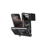 Xiaomi Mi 15 Pro Kılıf Pars Lens Yüzüklü Silikon - Siyah-1