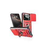 Xiaomi Mi 15 Pro Kılıf Pars Lens Yüzüklü Silikon - Kırmızı-1