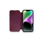 İphone 14 Pro Kılıf Dolpin Kapaklı - Derin Mor-1