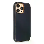 İphone 14 Pro Max Kılıf Dolpin Kapaklı - Lacivert-4