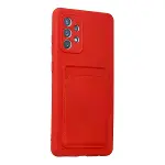 Samsung Galaxy A32 Kılıf Kelvin Kartvizitli Silikon - Kırmızı-2