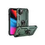 İphone 13 Kılıf Sofya Yüzüklü Silikon Kapak - Yeşil-2