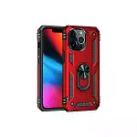 İphone 13 Pro Kılıf Sofya Yüzüklü Silikon Kapak - Kırmızı-1