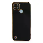 Realme C25y Kılıf Volet Silikon - Siyah-1