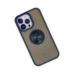 İphone 13 Pro Max Kılıf Montreal Yüzüklü Silikon Kapak - Lacivert-2