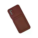 Xiaomi Pocophone M3 Kılıf Kelvin Kartvizitli Silikon - Bordo-2