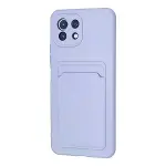 Xiaomi Mi 11 Kılıf Kelvin Kartvizitli Silikon - Lila-3