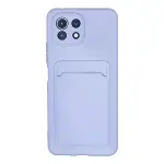 Xiaomi Mi 11 Kılıf Kelvin Kartvizitli Silikon - Lila-1