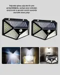 Solar Bahçe Lambası 100 LED Hareket Sensörlü Güneş Enerjili Aydınlatma-4