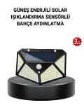 Solar Bahçe Lambası 100 LED Hareket Sensörlü Güneş Enerjili Aydınlatma-1