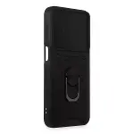 Samsung Galaxy M34 5g Kılıf Pars Lens Yüzüklü Silikon - Siyah-3