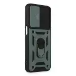 Samsung Galaxy M34 5g Kılıf Pars Lens Yüzüklü Silikon - Yeşil-3