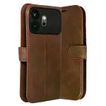 Huawei Honor 600 Trend S Plus Kapaklı Kılıf - Taba-1