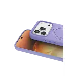 Huawei Honor 600 Pro Regal Magsafe Standlı Kapak - Lila-2