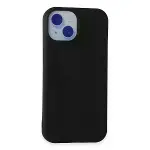 İphone 15 Kılıf Nano İçi Kadife Silikon - Siyah-1