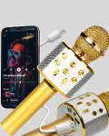 Bluetooth Karaoke Mikrofon Şarjlı Uzun Pil Ömürlü Çok Fonksiyonlu-4