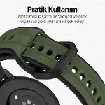 22mm ile Uyumlu Saatler için Çift Renkli Şerit Model 46mm Silikon Kordon HUAWEI Watch (GT6 Pro/GT6/G-4