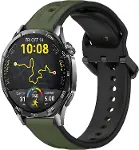 22mm ile Uyumlu Saatler için Çift Renkli Şerit Model 46mm Silikon Kordon HUAWEI Watch (GT6 Pro/GT6/G-1