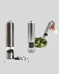 Modern Otomatik Baharat Öğütücü Seti – Pilli, Paslanmaz Çelik, LED Aydınlatmalı-5