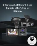 1. 3 Kameralı Full HD Araç Kamerası – Ön, İç ve Arka Görüş ile %100 Kapsama-1