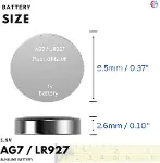 10x AG7, LR57, LR927, 395 1,5V Alkalin Pil Düğme Hücreleri, SR927, SR927W Saat oyuncakları, küçük el-5