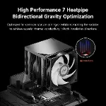 RT720 TC ARGB BK CPU Hava Soğutucu, 7 Isı Borusu, Çift 120mm PWM Fan, AMD AM4/AM5 & Intel LGA1700/18-3