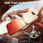 [SAPPHIRE CAM,KOLAY UYGULAMA SET] iPhone 15,16 ile Tam Uyumlu EXTRA HD,Safir Cam,Otomatik Aparat Set-3