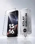 [SAPPHIRE CAM,KOLAY UYGULAMA SET] iPhone 15,16 ile Tam Uyumlu EXTRA HD,Safir Cam,Otomatik Aparat Set-1