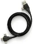 STORE USB Type-C 5'i 1 Arada Çoklu Hızlı Şarj Kablosu Lightning Micro Usb 1m Siyah-2