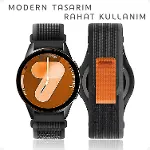 Travel Loop 20mm Kumaş Kordon Samsung Galaxy Watch FE/7/6/5/4 Serisi İçin (40mm/44mm) Terletmeyen Ra-6