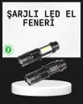 Odak Ayarlı 2000 Lümen Şarjlı LED El Feneri-1
