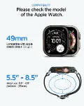 Apple Watch 49mm Ultra 3/2/1 ile Uyumlu Kılıf & Kordon Kayış Lite Fit Pro Matte Black - ACS07104-2