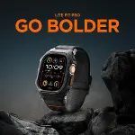 Apple Watch 49mm Ultra 3/2/1 ile Uyumlu Kılıf & Kordon Kayış Lite Fit Pro Matte Black - ACS07104-3