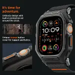 Apple Watch 49mm Ultra 3/2/1 ile Uyumlu Kılıf & Kordon Kayış Lite Fit Pro Matte Black - ACS07104-4