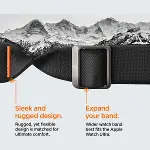 Apple Watch 49mm Ultra 3/2/1 ile Uyumlu Kılıf & Kordon Kayış Lite Fit Pro Matte Black - ACS07104-7
