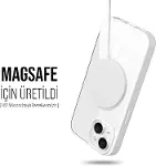 iPhone için Kılıf Kamera Korumalı Magsafe Wireless Şarj Özellikli Şeffaf Renkli Kılıf (iPhone 13/14-2