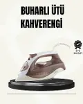 Buharlı Ütü 2200W Seramik Taban 300 ml Kahverengi Dikey Ütüleme-1