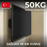 HDX8704 Sabit TV Askı Aparatı 43-60 İnç Orta ve Büyük Ekran Duvara Montaj Aparatı - 50 Kg Taşıma Kap-3