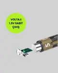 1.5V AA Şarjlı Lityum Pil | 1000+ Kez Şarj Edilebilir | Hızlı Type-C Şarj (2 Adet)-2