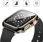 [Watch 8 7 45MM] Watch 8 7 45MM Watch Kasa Rose Ekran Koruyucu Kırılmaz Cam ve Tam Kaplayan Watch Ka-4