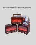 Alev Işığı Efektli Solar Bluetooth Hoparlör Radyo Destekli Taşınabilir Model-5